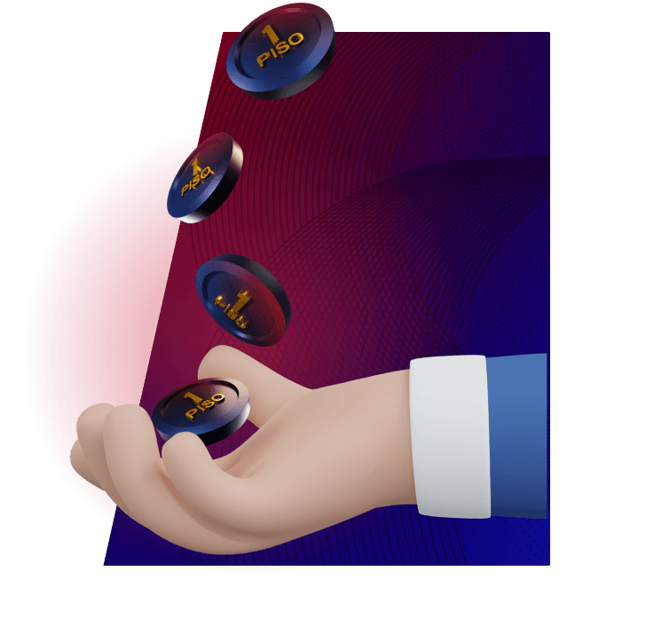 Hand releasing 1PISO tokens